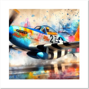 Artistic illustration of acrobatic aircraft flyby Posters and Art